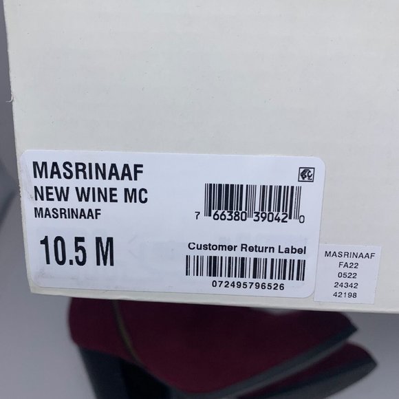 Style & Co‎ Masrinaaf Ankle Bootie Women's 10.5M Wine Side Zip Block Heel S0548 - Picture 9 of 10